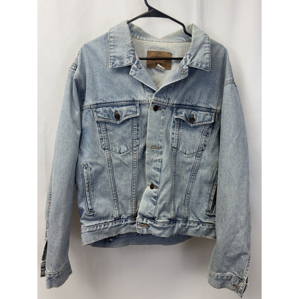 HIGH QUALITY HEAVYWEIGHT AMBERCROMBIE & FITCH BLUE JEAN JACKET MEN'S XL